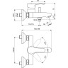 Смеситель для ванны и душа IDEAL STANDARD Dot 2.0 BC326AA